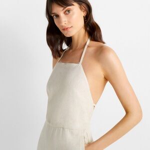 Club Monaco Backless Linen Jumpsuit - Size 8